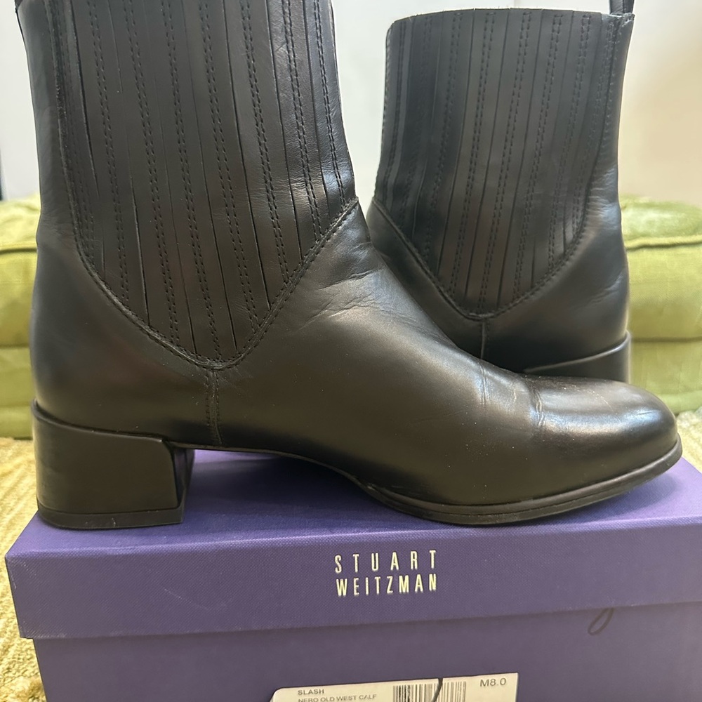 Stuart Weitzman Black Ankle Boots